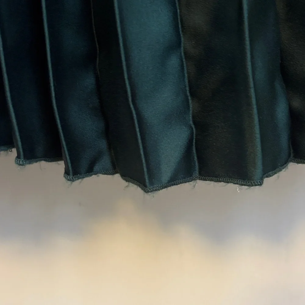 Abercrombie & Fitch Strapless Dark Emerald Pleated Maxi Dress - Picture 3 of 5